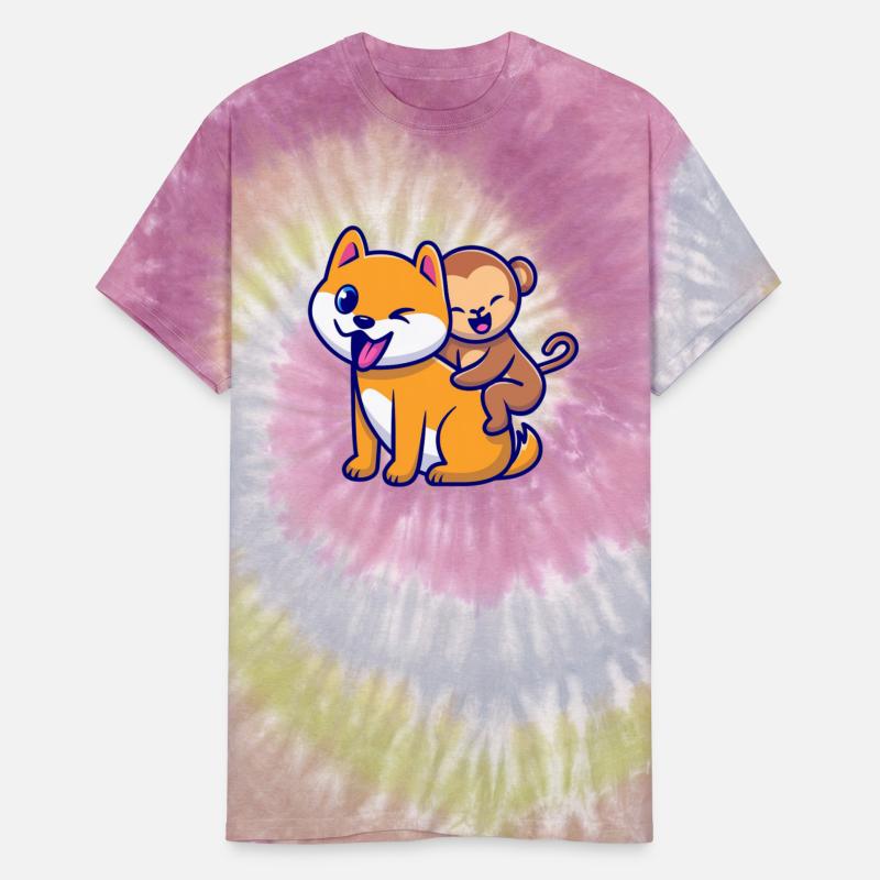 Adorable Dog and Monkey Cartoon Duo