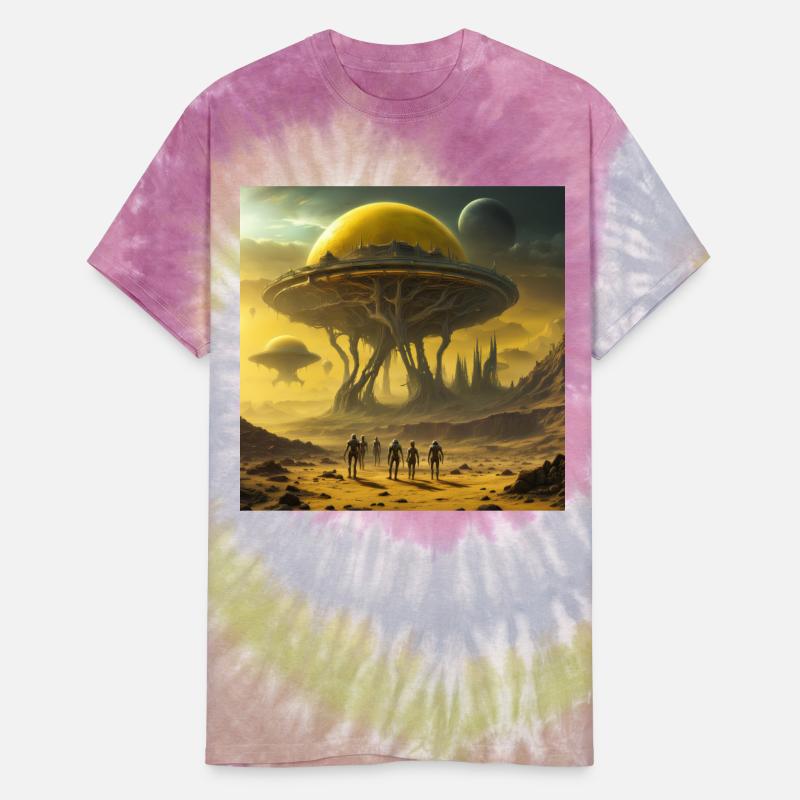 Alien Planetary Forest with Floating Cities