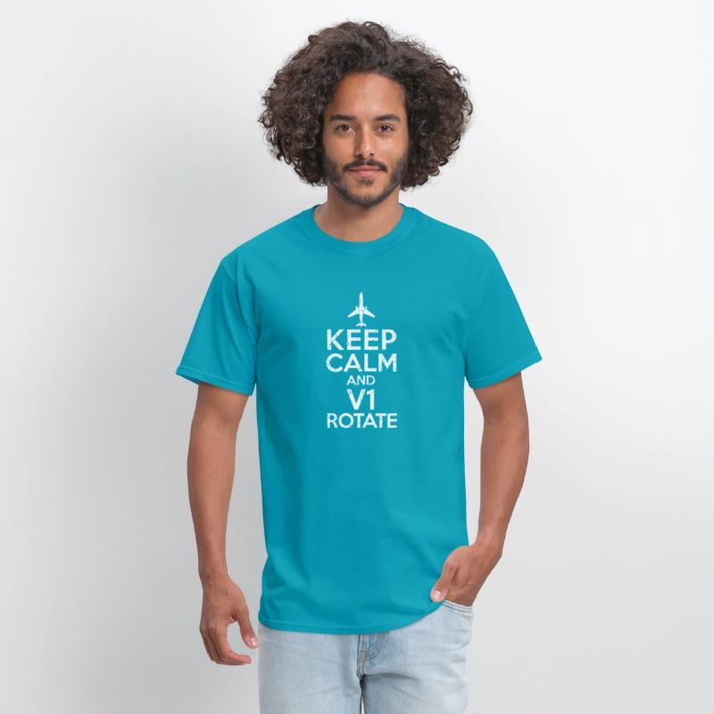 Jet Airplane Pilot Aviation Keep Calm V1 Rotate