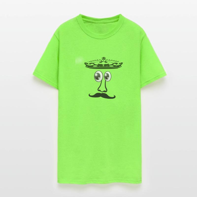 king with big eye, big mustache . funky design.