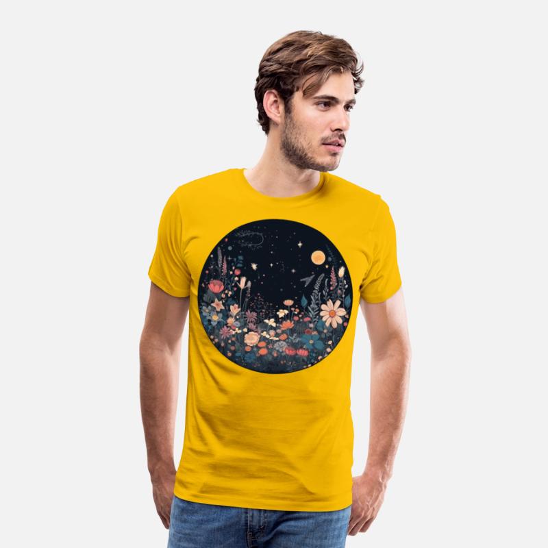 Night Sky Meadow Flower Garden Aesthetic Nature Lo