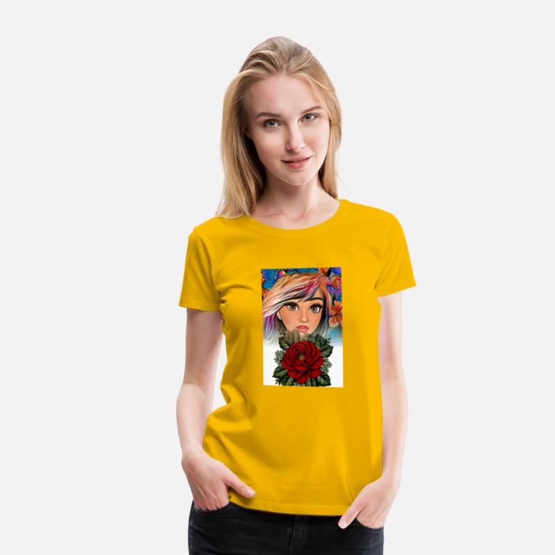 portrait of a girl with flowers