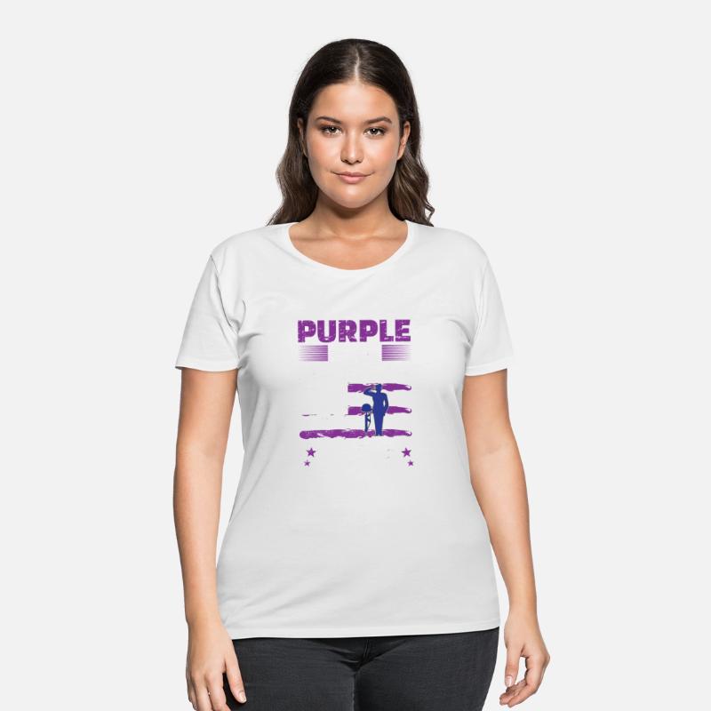 Purple Up For Military Kids Month Usa Flag