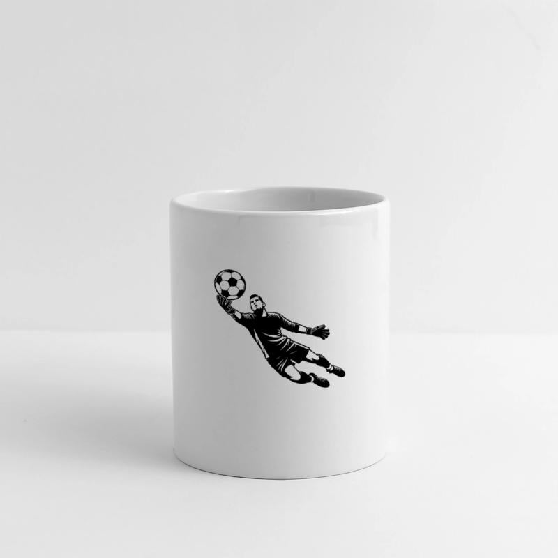 Soccer Goalkeeper Jumps To Save The Ball