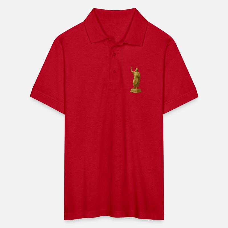 Statue of Jesus Christ Holding Phone