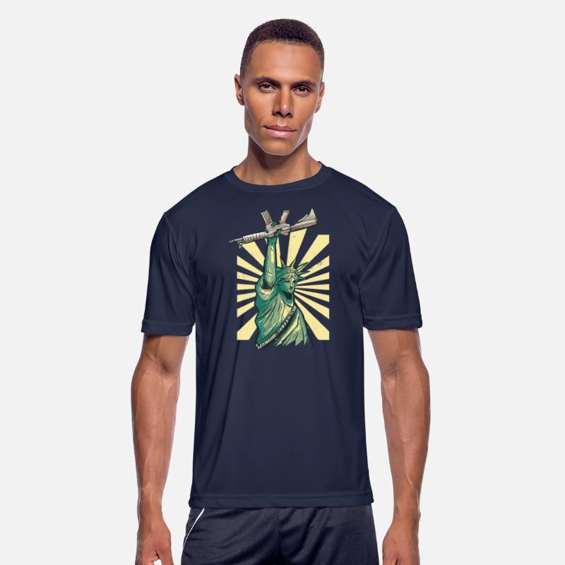 Statue of liberty with machine gun ar 15