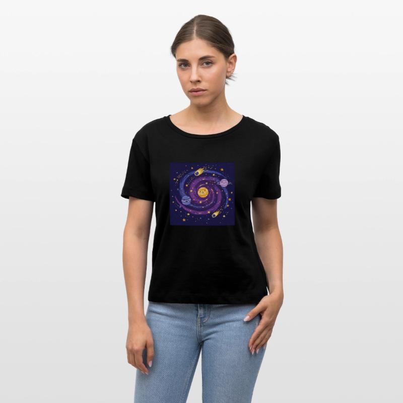 Whimsical Galaxy Spiral Planets Design