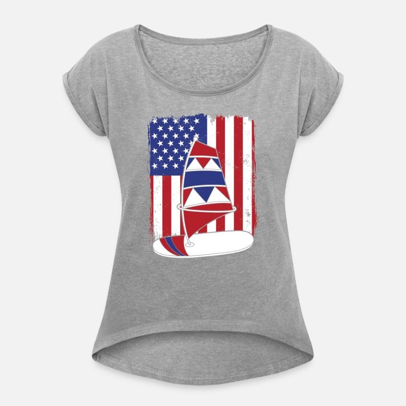 Windsurfing American Flag Sailboarding Surfer