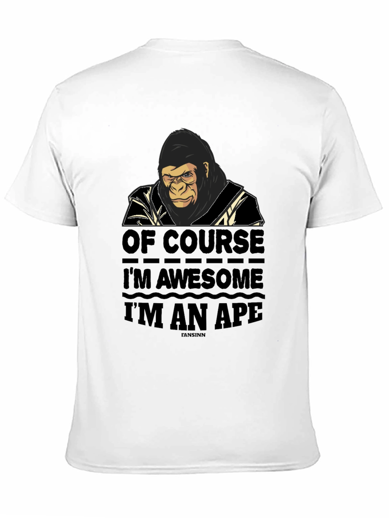 Awesome Ape Graphic Tee - Mens Black T-Shirt