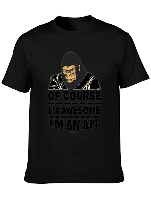 Awesome Ape Graphic Tee - Mens Black T-Shirt