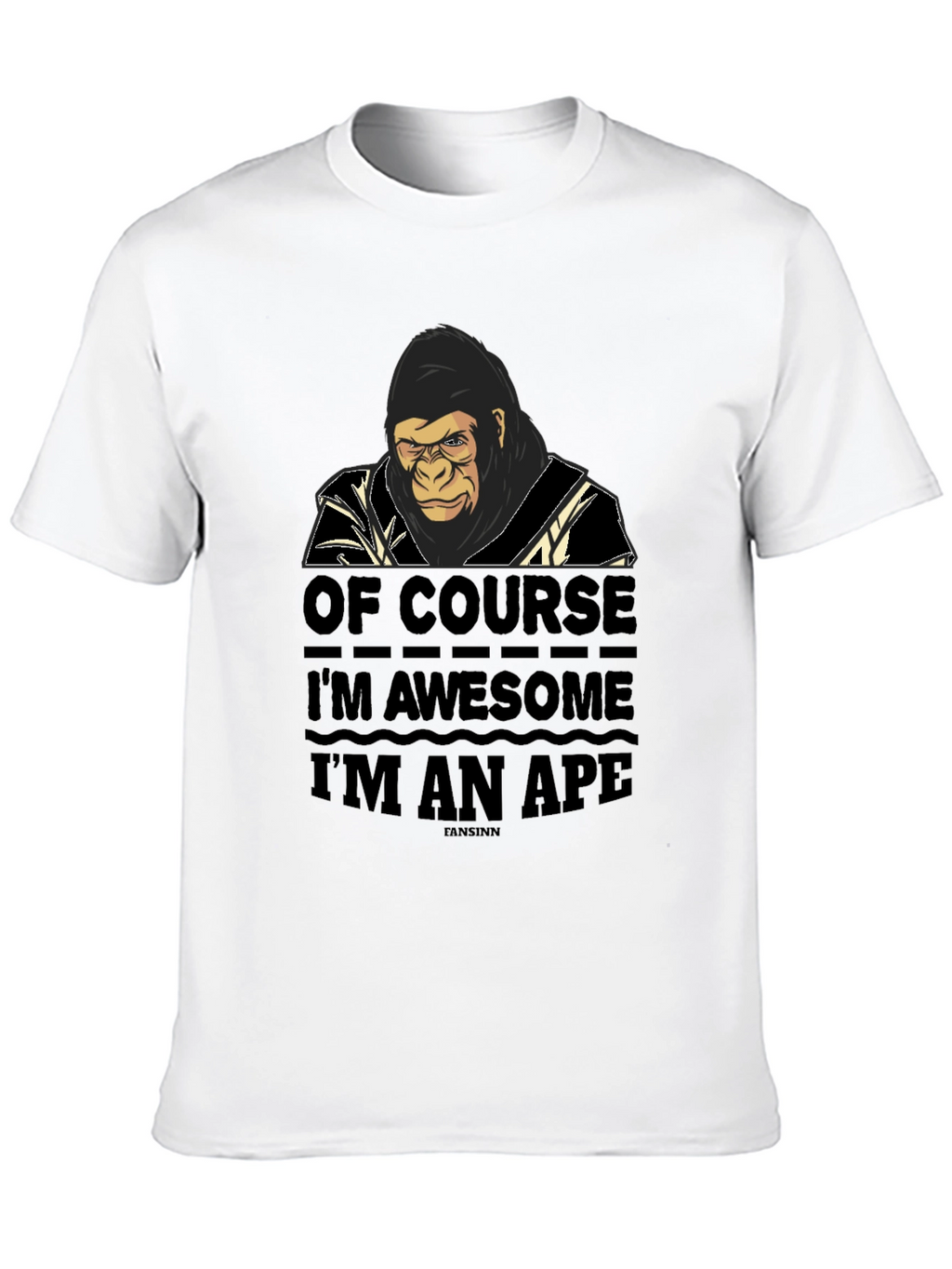 Awesome Ape Graphic Tee - Mens Black T-Shirt