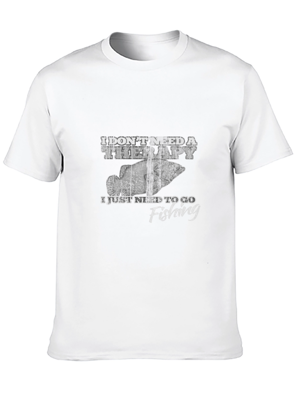 Fishing Therapy Black Graphic Tee