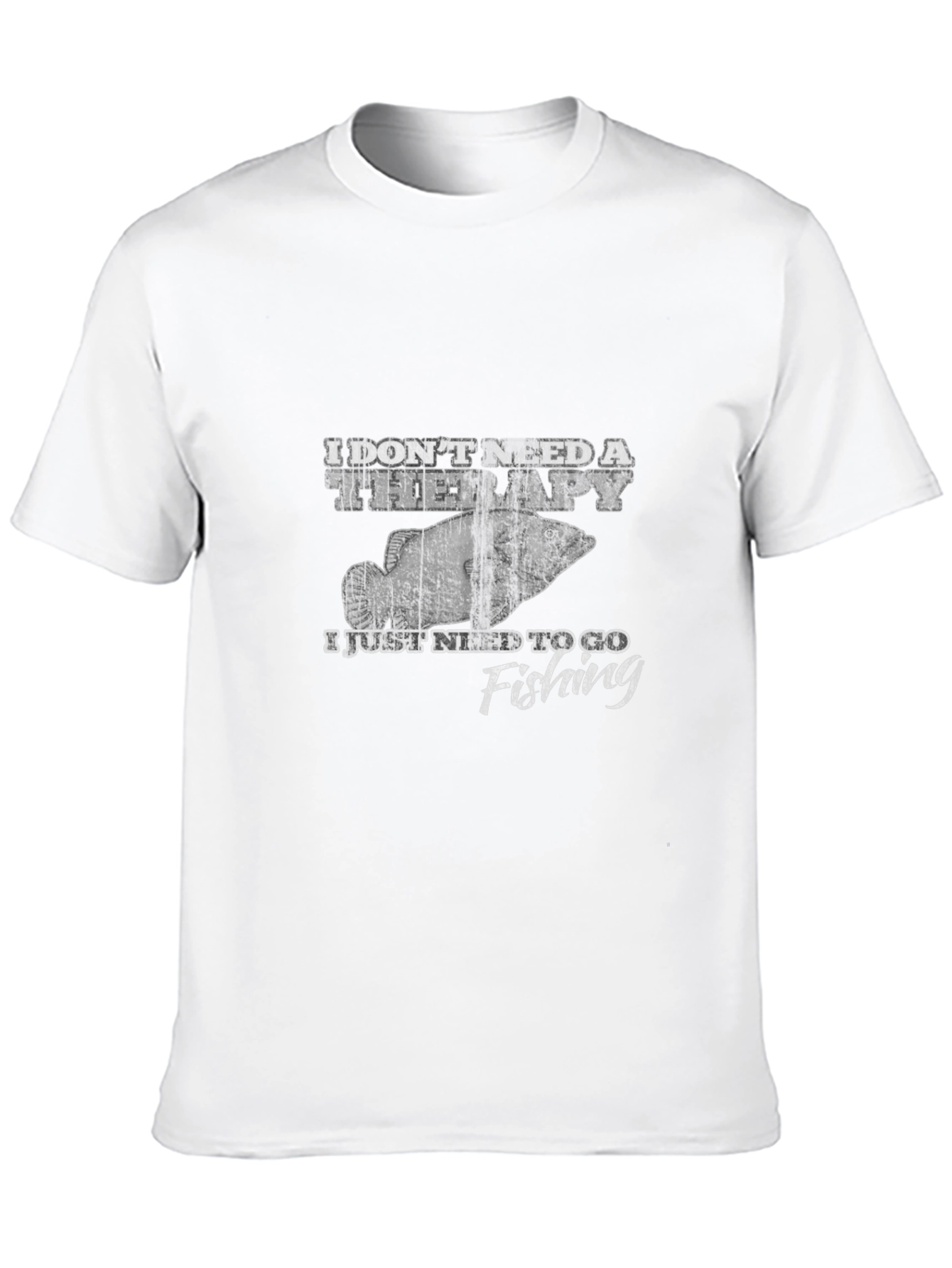 Fishing Therapy Black Graphic Tee