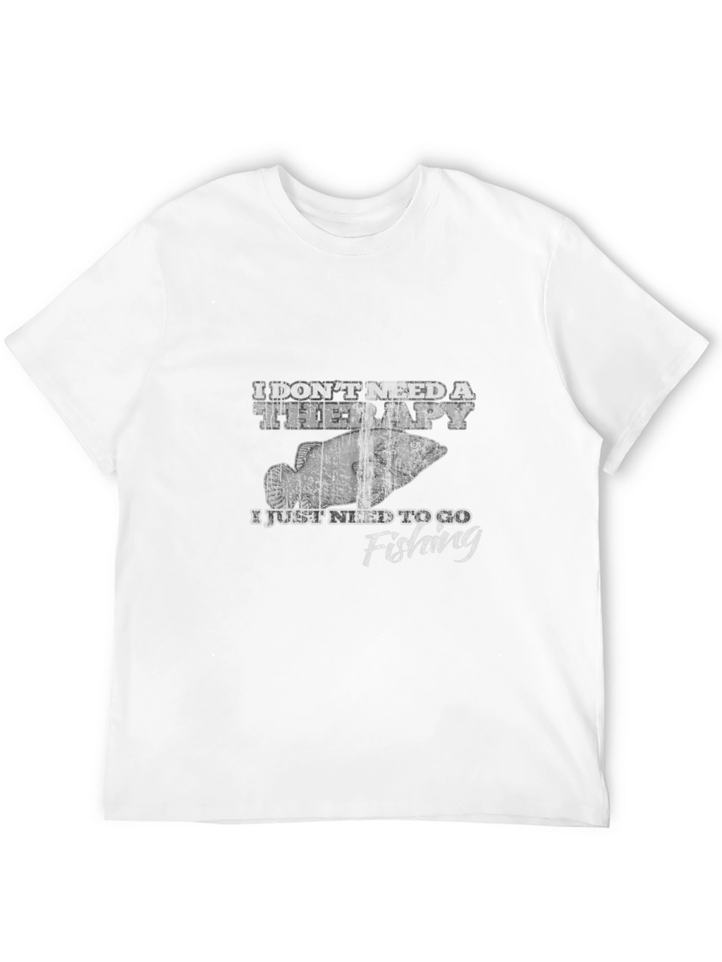 Fishing Therapy Black Graphic Tee