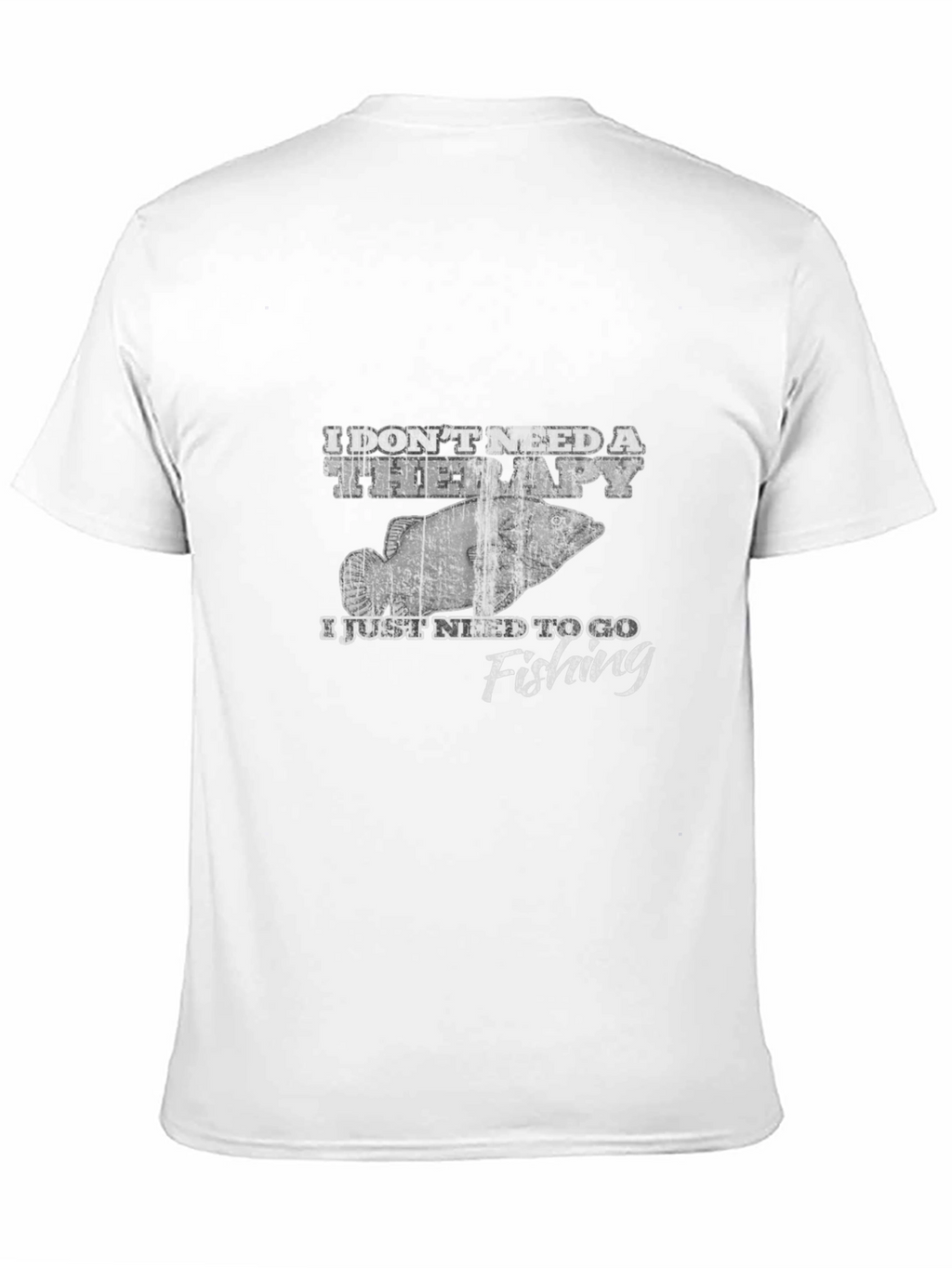Fishing Therapy Black Graphic Tee