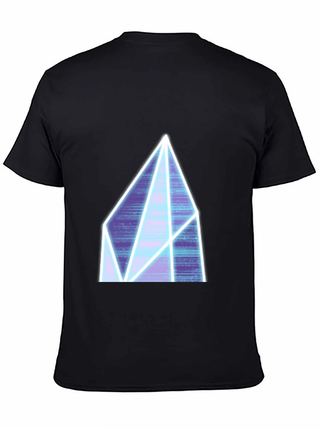 Neon Crystal Graphic Tee - Black Casual Shirt