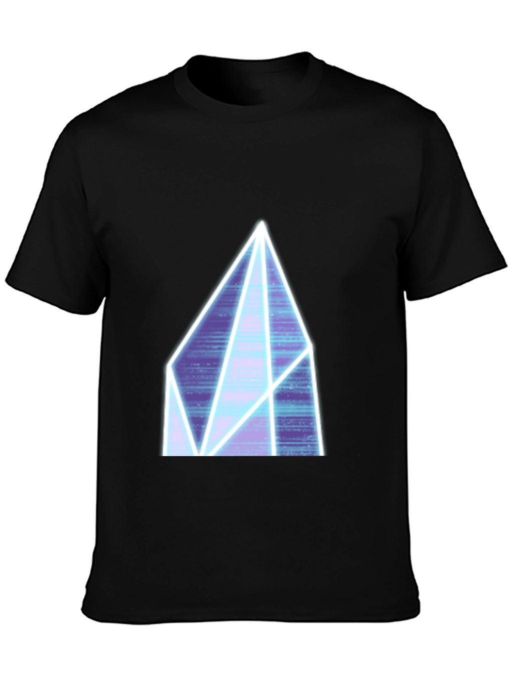 Neon Crystal Graphic Tee - Black Casual Shirt