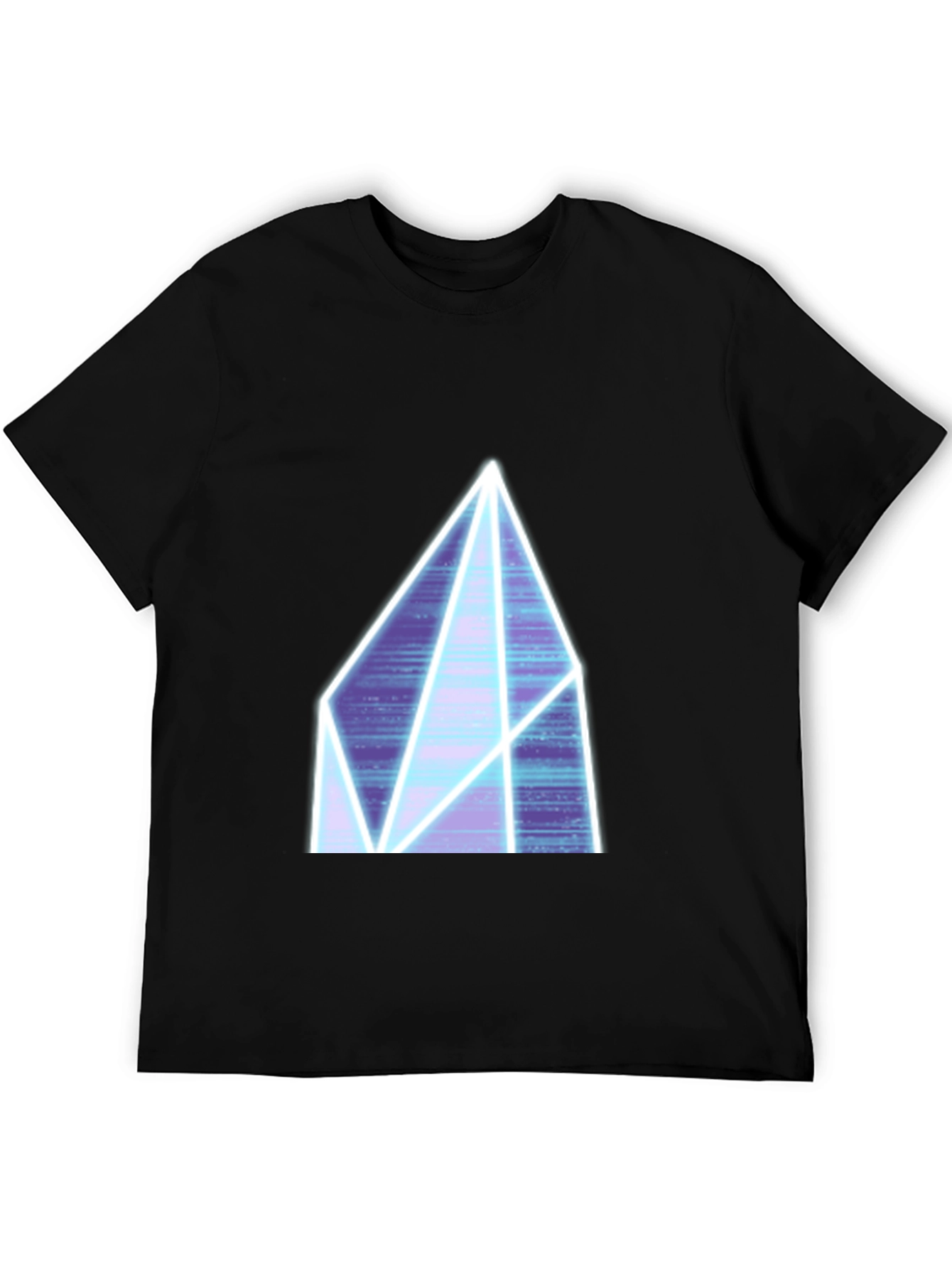 Neon Crystal Graphic Tee - Black Casual Shirt