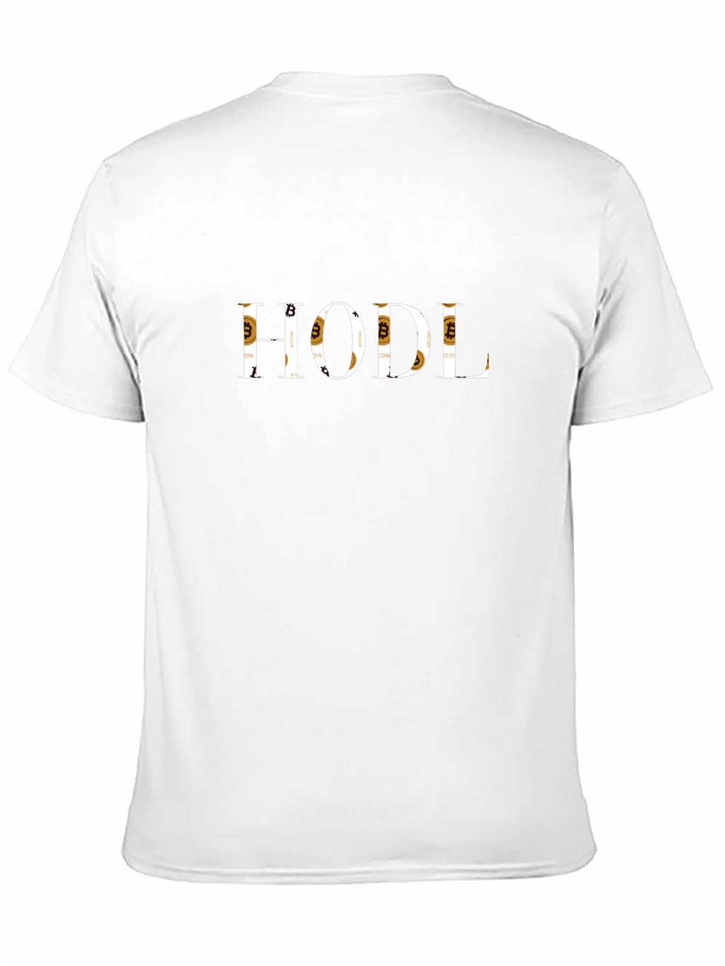HODL Bitcoin Pattern Black T-Shirt