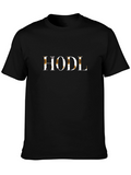 HODL Bitcoin Pattern Black T-Shirt