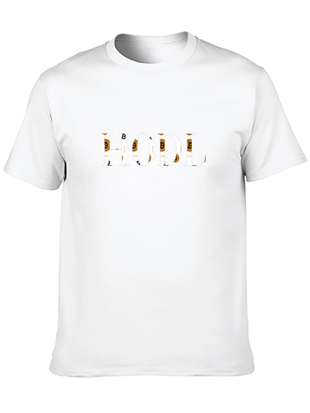 HODL Bitcoin Pattern Black T-Shirt