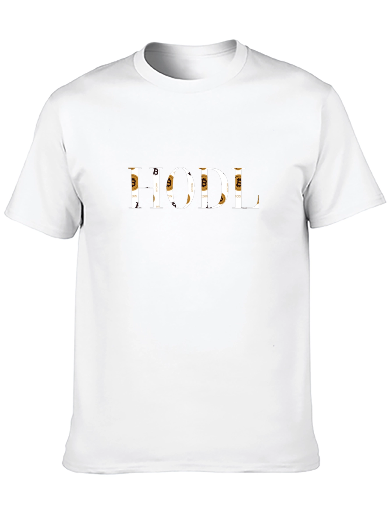 HODL Bitcoin Pattern Black T-Shirt
