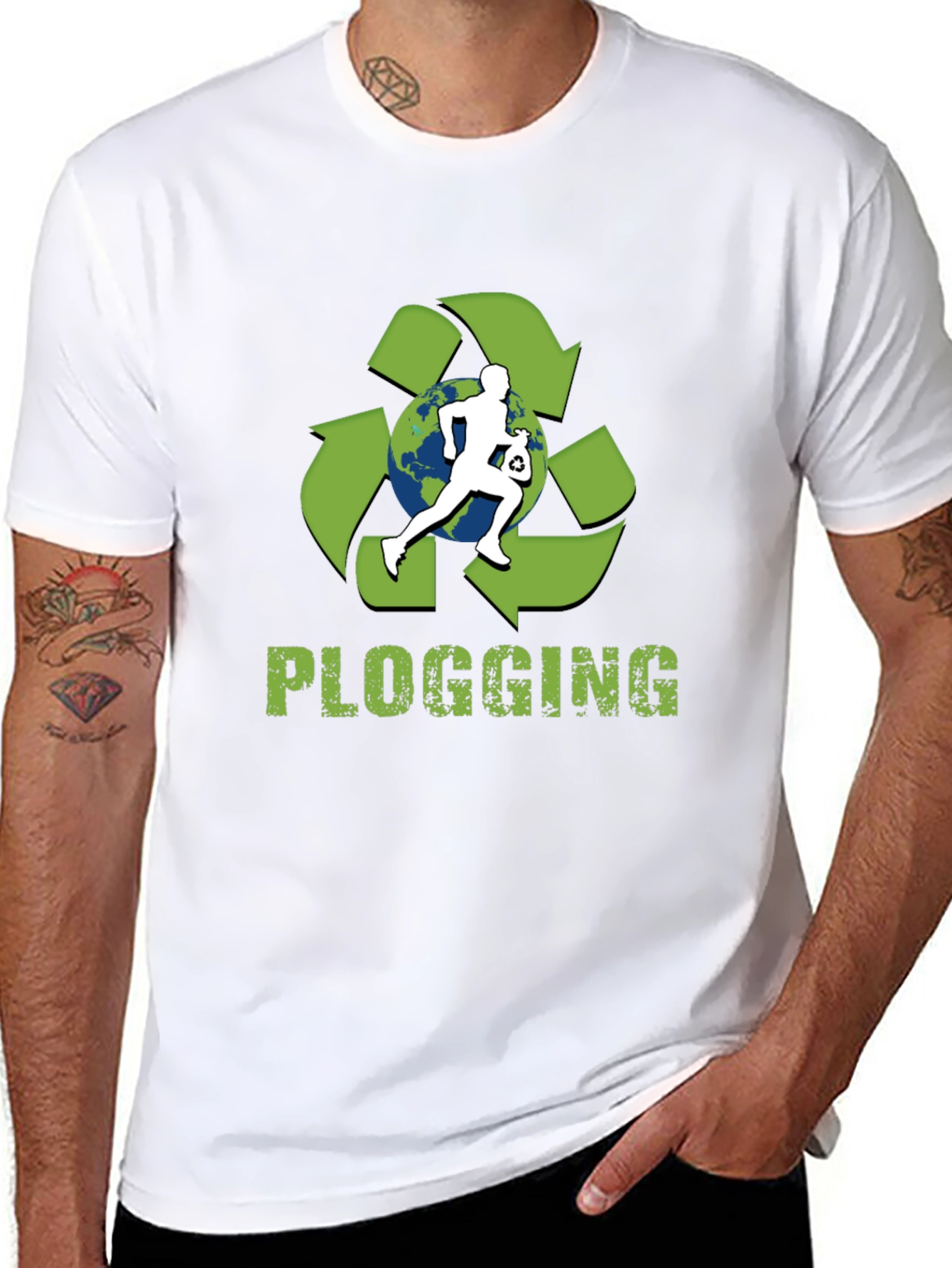 Plogging Tee: Eco-Friendly Run & Clean