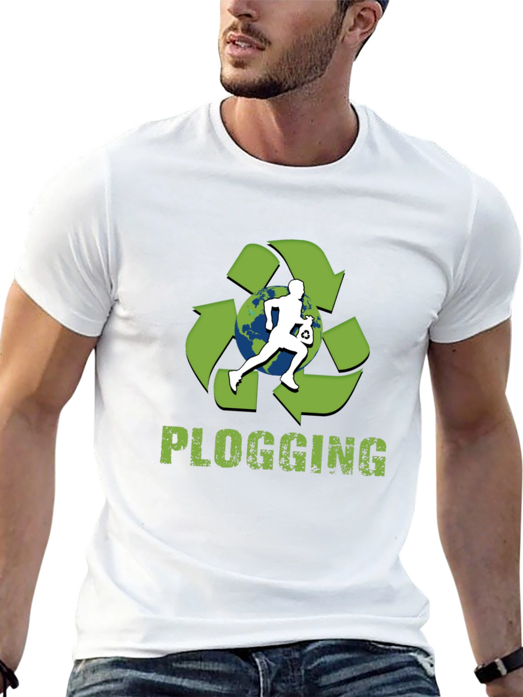 Plogging Tee: Eco-Friendly Run & Clean