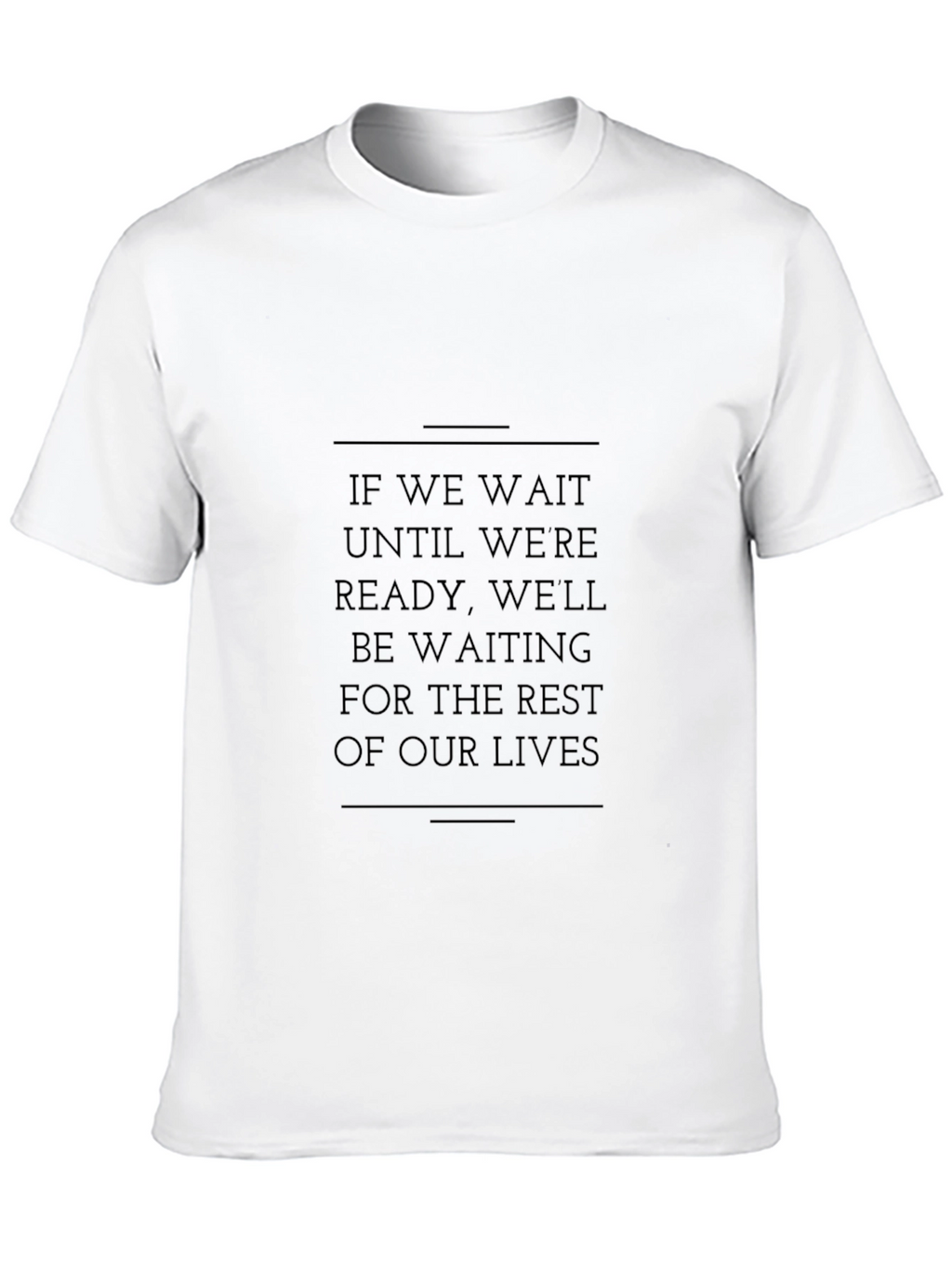Inspirational Quote Graphic Tee - Black Cotton T-Shirt