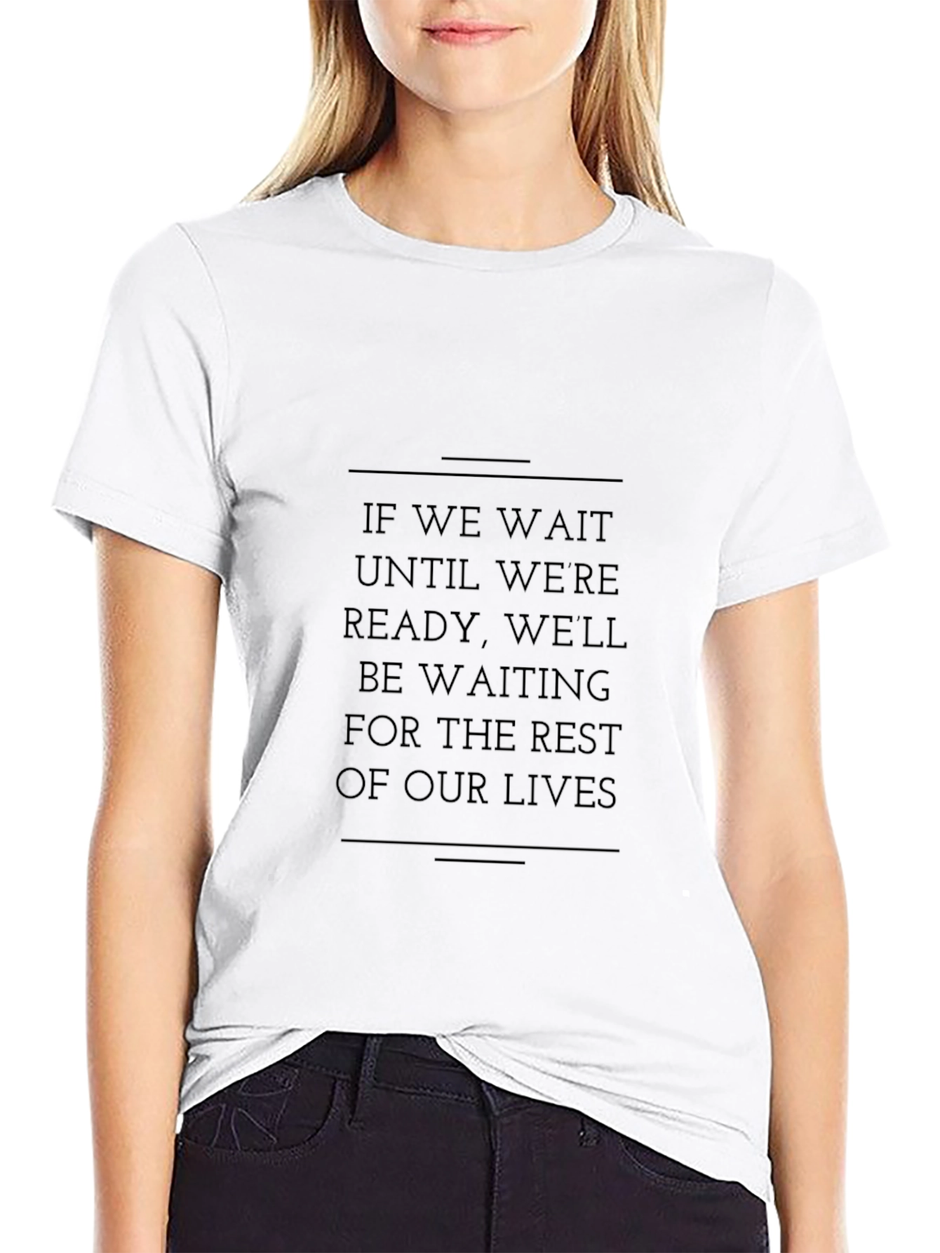 Inspirational Quote Graphic Tee - Black Cotton T-Shirt