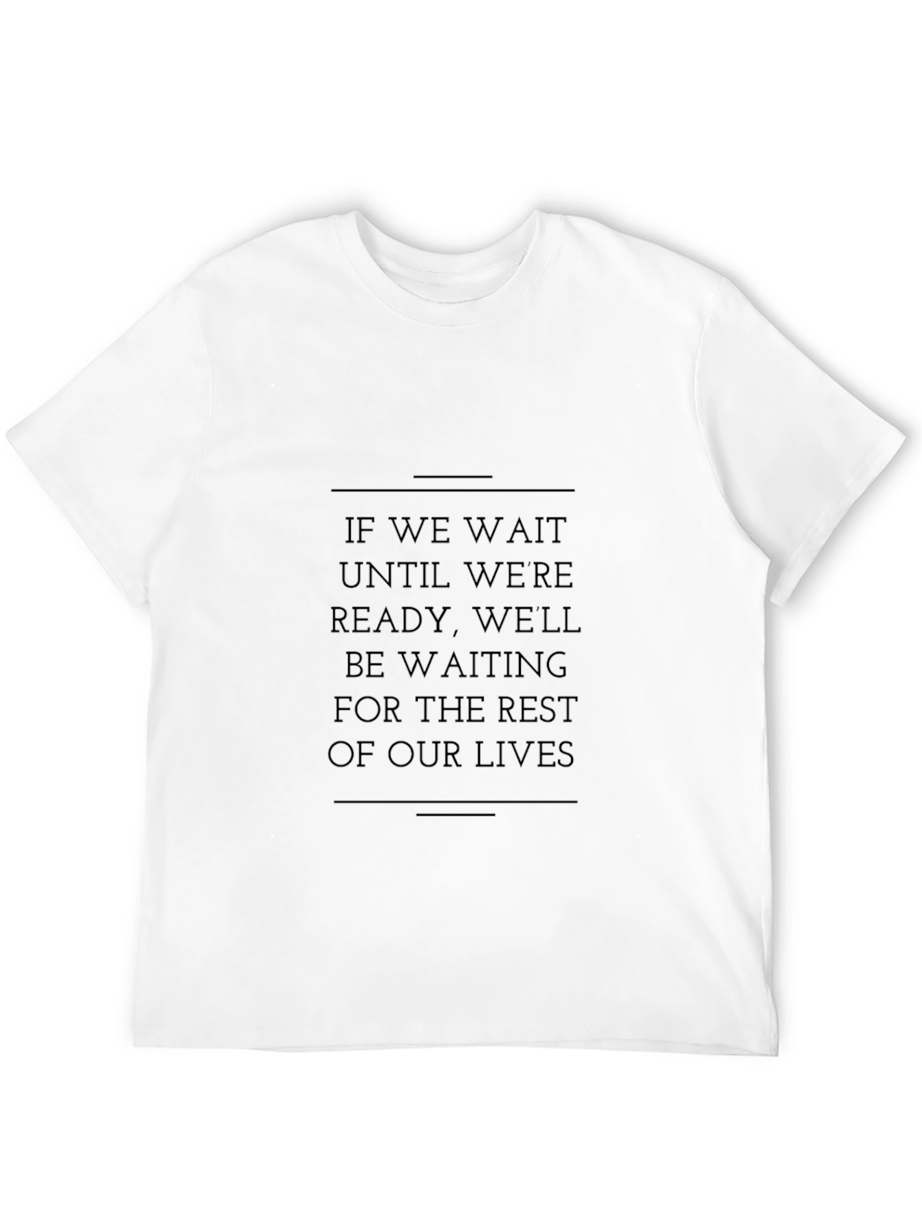 Inspirational Quote Graphic Tee - Black Cotton T-Shirt