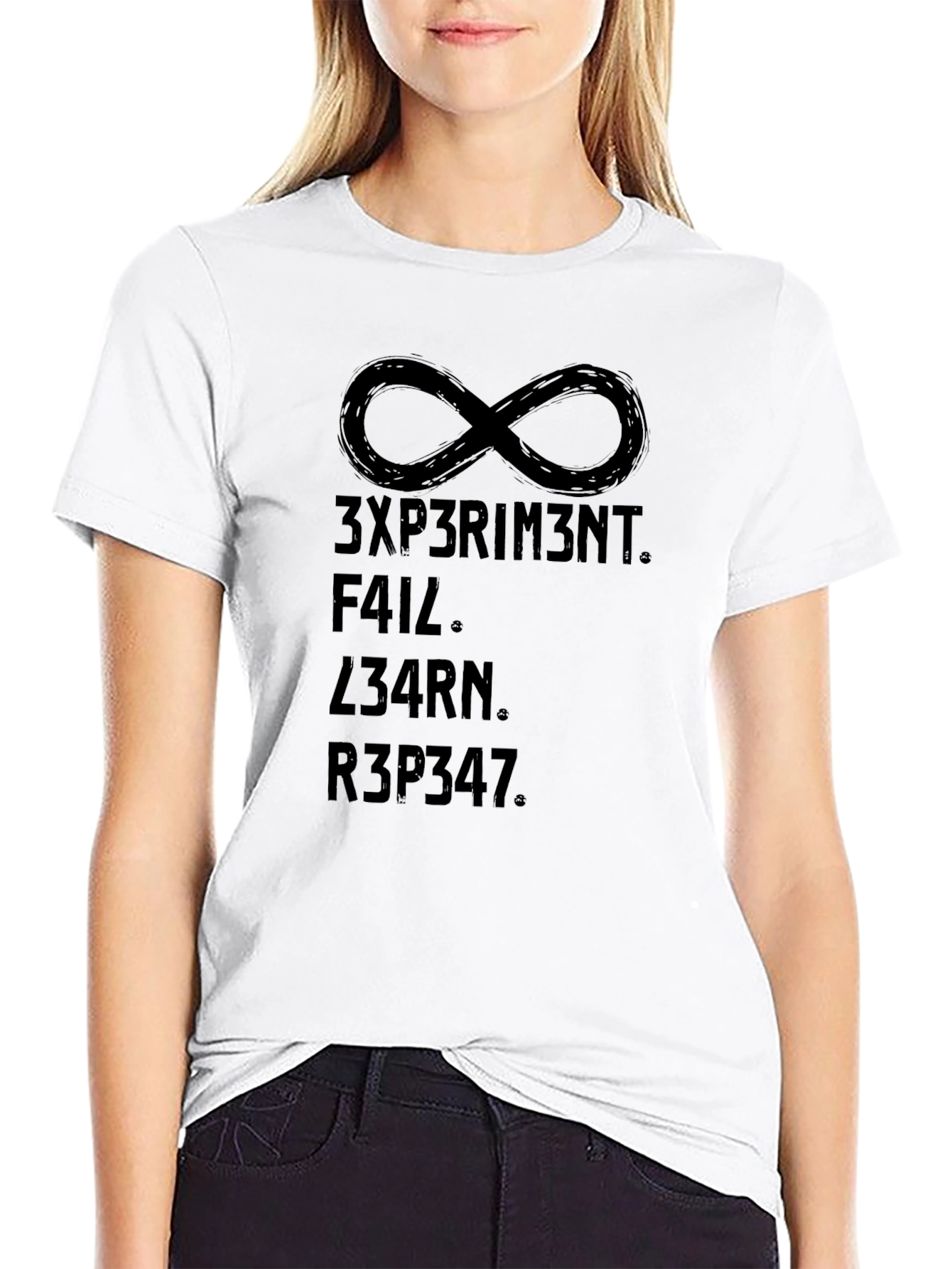 Experiment Fail Learn Repeat Infinity Symbol T-Shirt