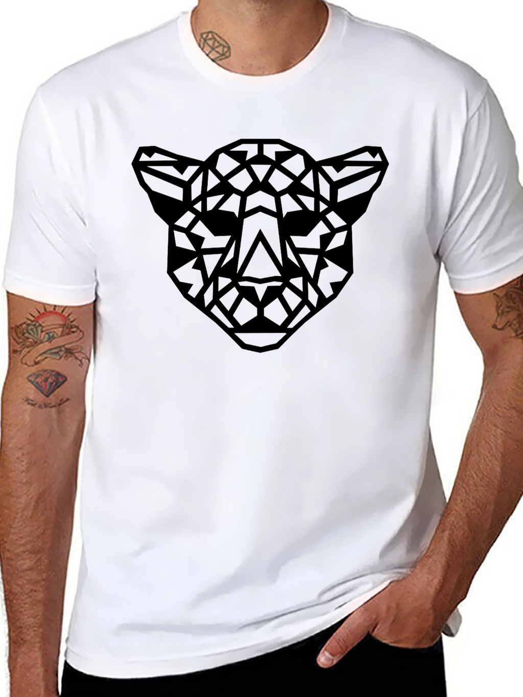 Geometric Panther T-Shirt - Modern Style