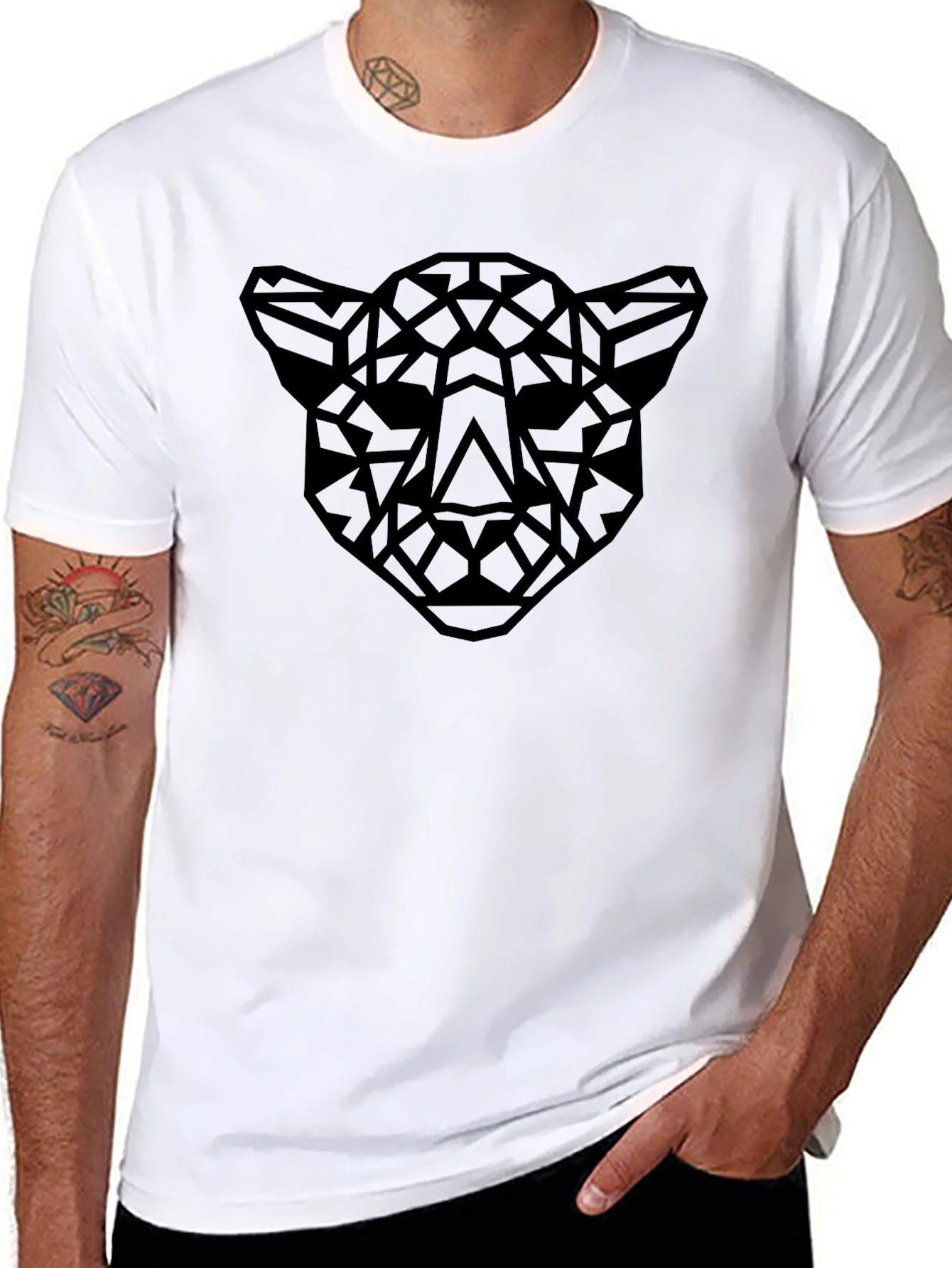 Geometric Panther T-Shirt - Modern Style