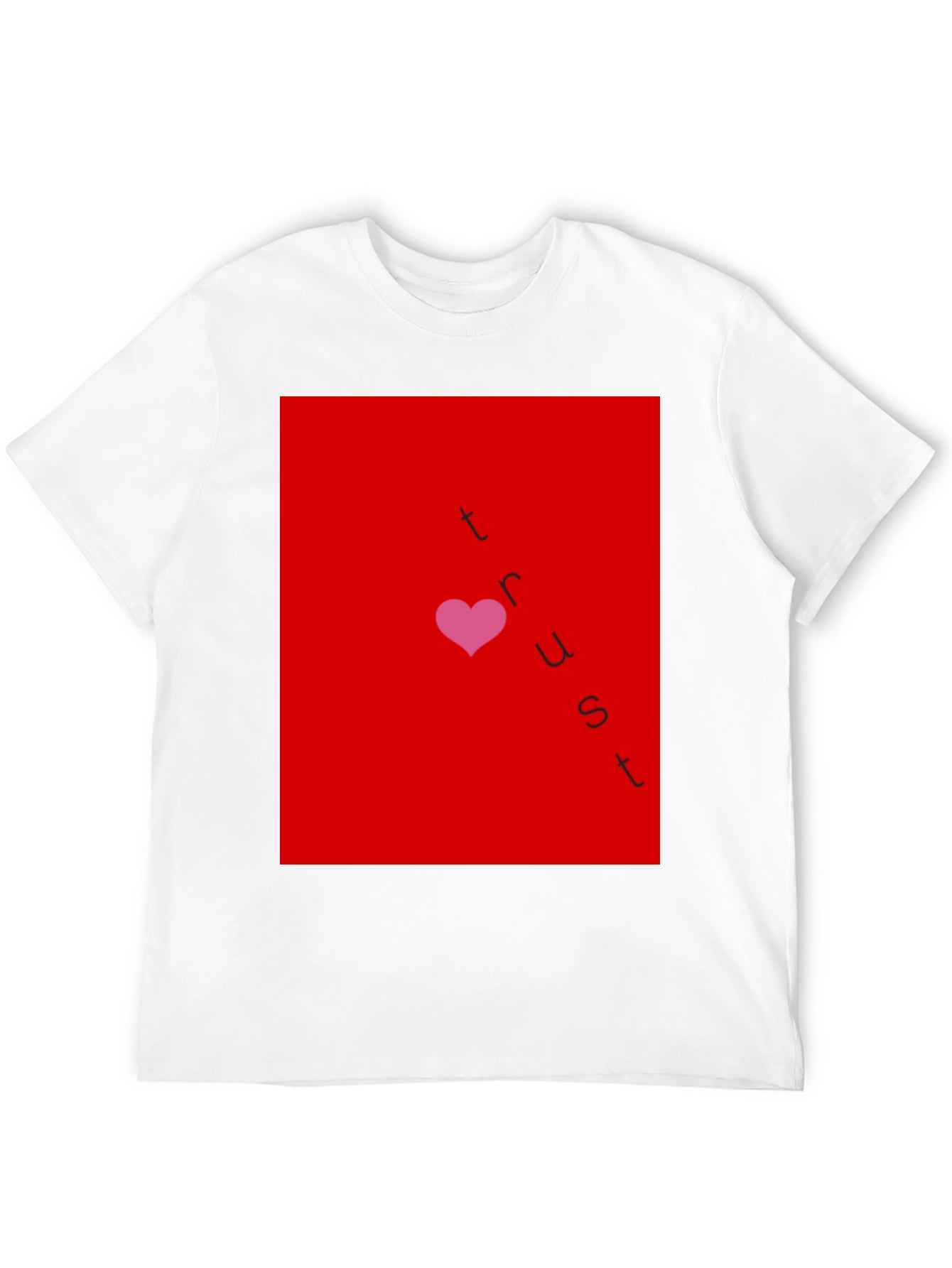 Trust Heart Graphic T-Shirt - Casual Black Tee