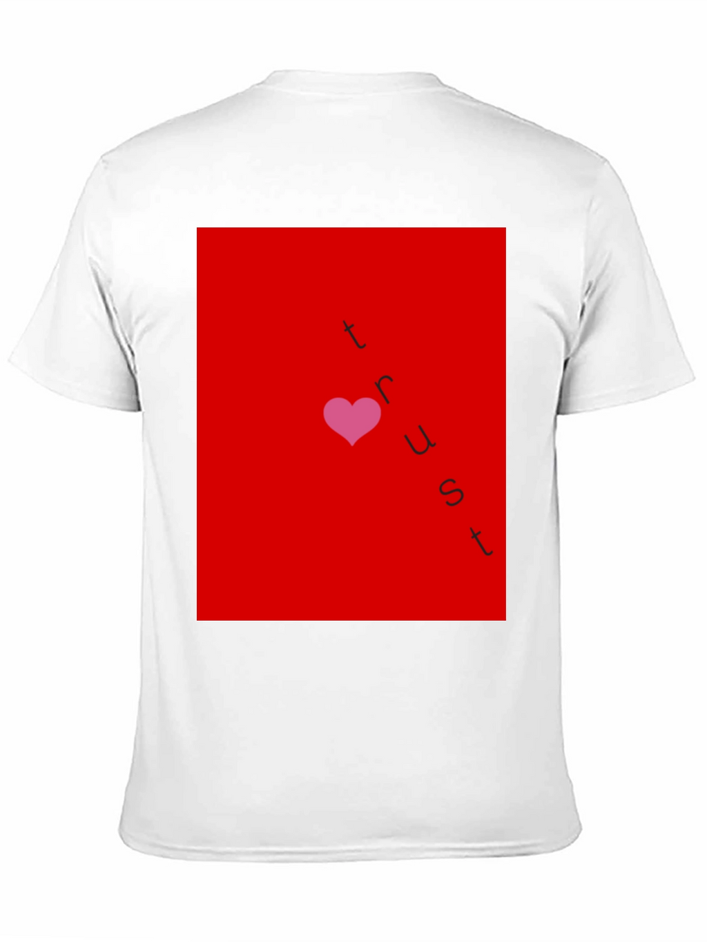 Trust Heart Graphic T-Shirt - Casual Black Tee