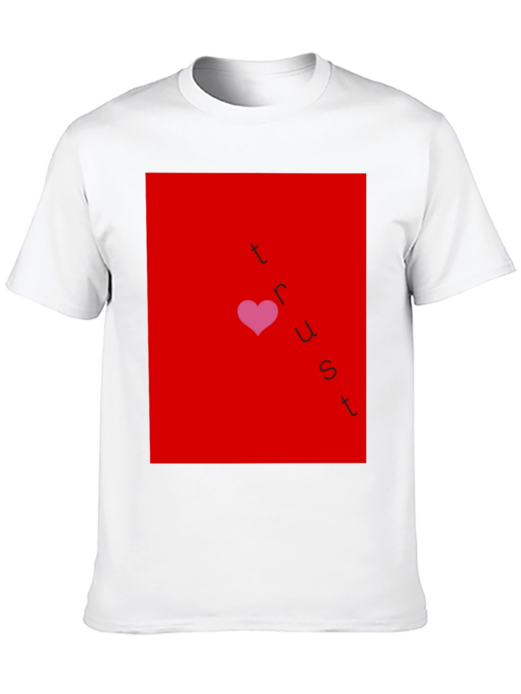 Trust Heart Graphic T-Shirt - Casual Black Tee