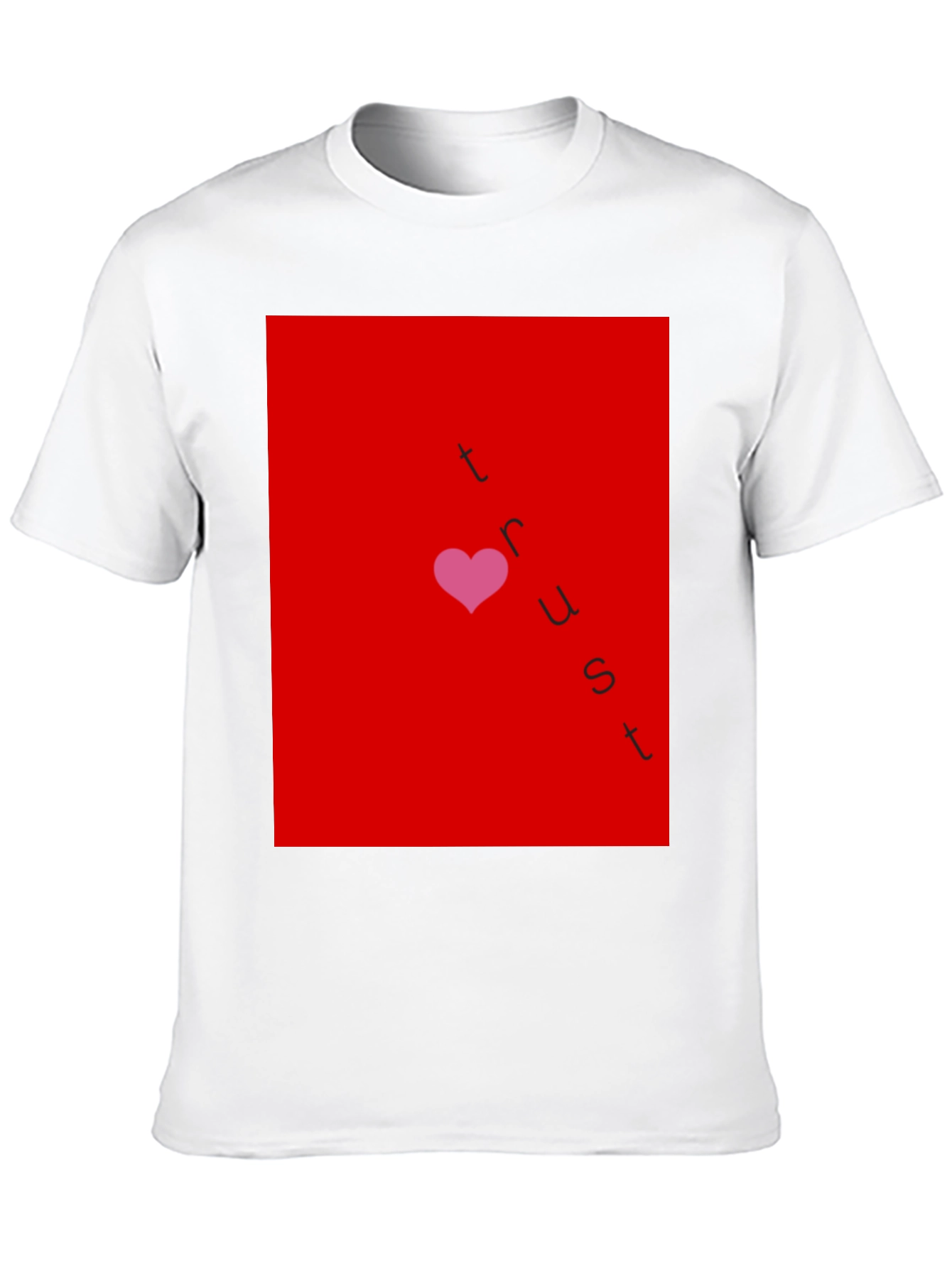 Trust Heart Graphic T-Shirt - Casual Black Tee