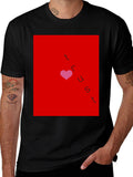 Trust Heart Graphic T-Shirt - Casual Black Tee