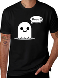 Boo! Funny Ghost Graphic Black T-Shirt