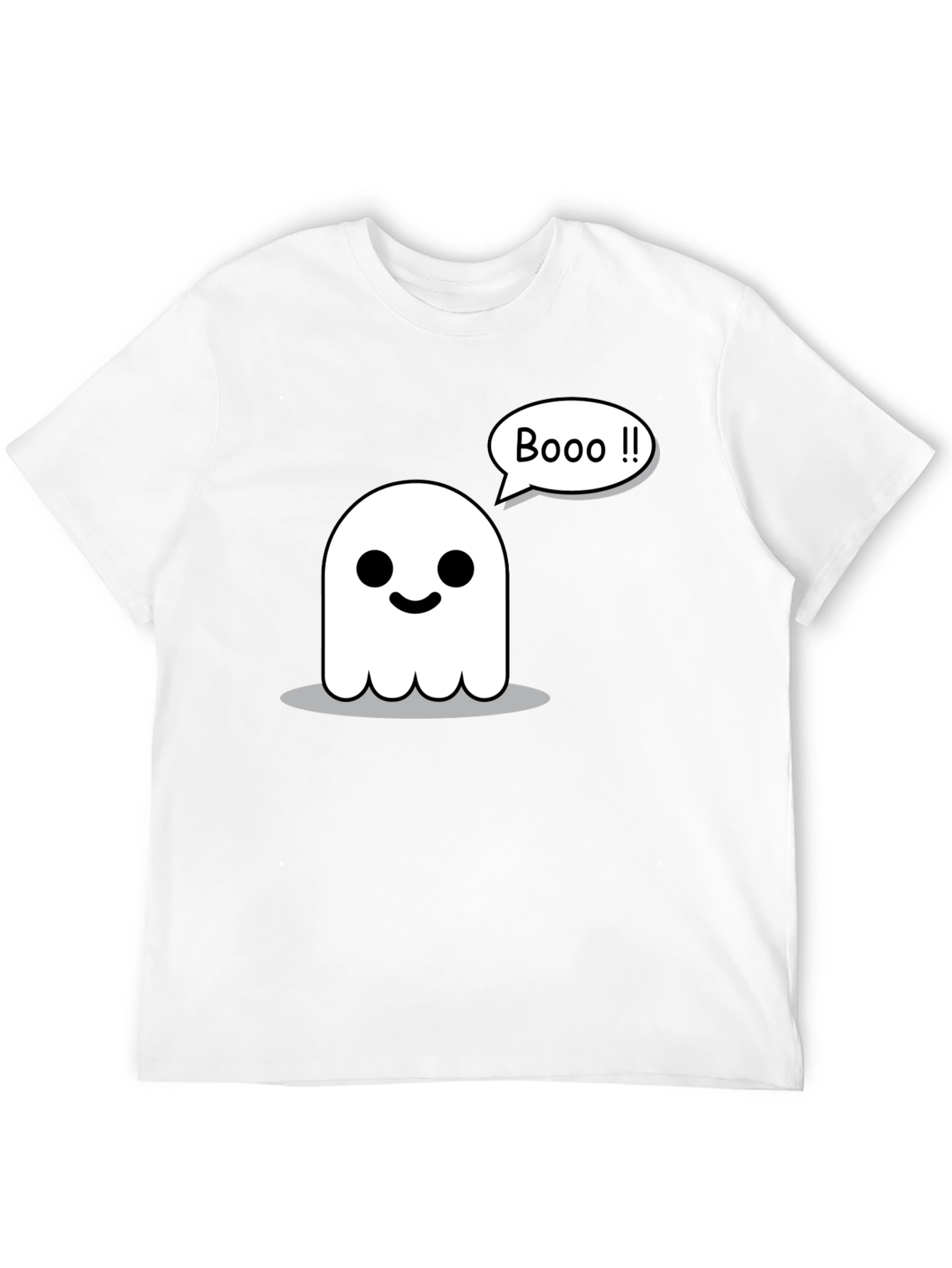Boo! Funny Ghost Graphic Black T-Shirt