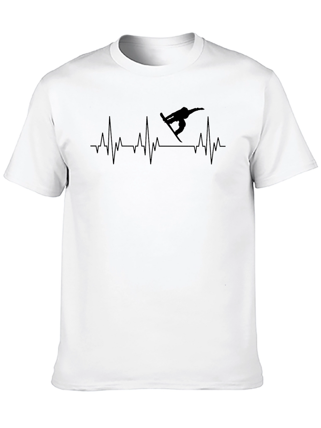 Snowboard Heartbeat Black T-Shirt