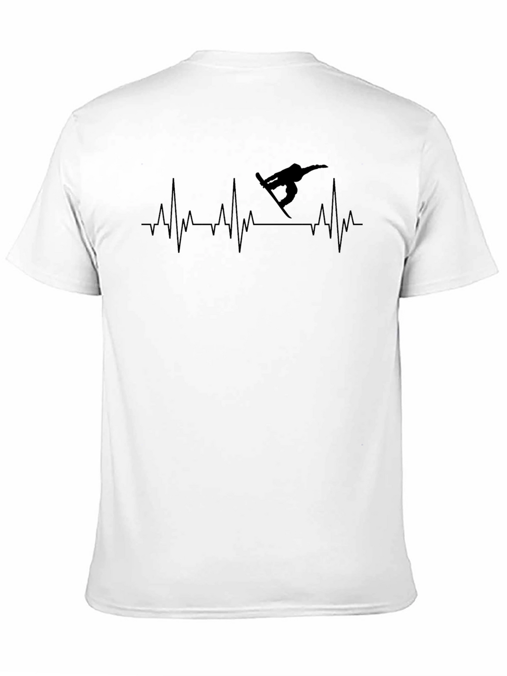 Snowboard Heartbeat Black T-Shirt