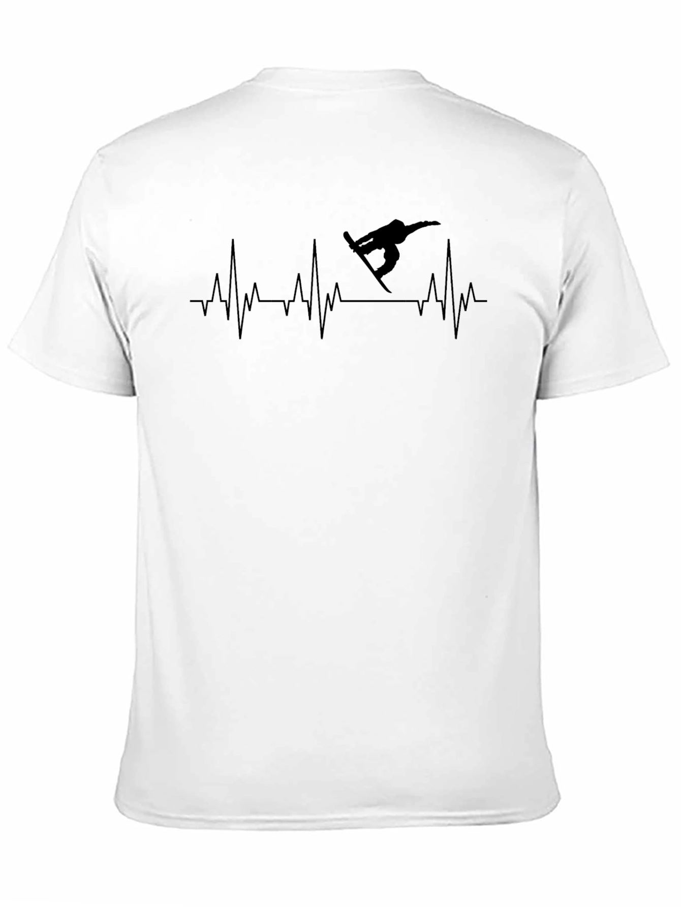 Snowboard Heartbeat Black T-Shirt