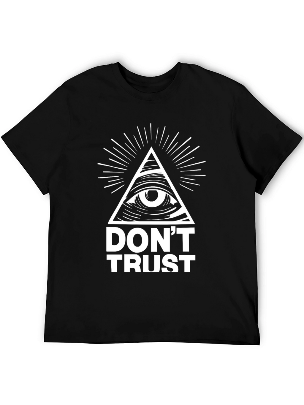 Dont Trust Graphic Tee - Black Cotton T-Shirt