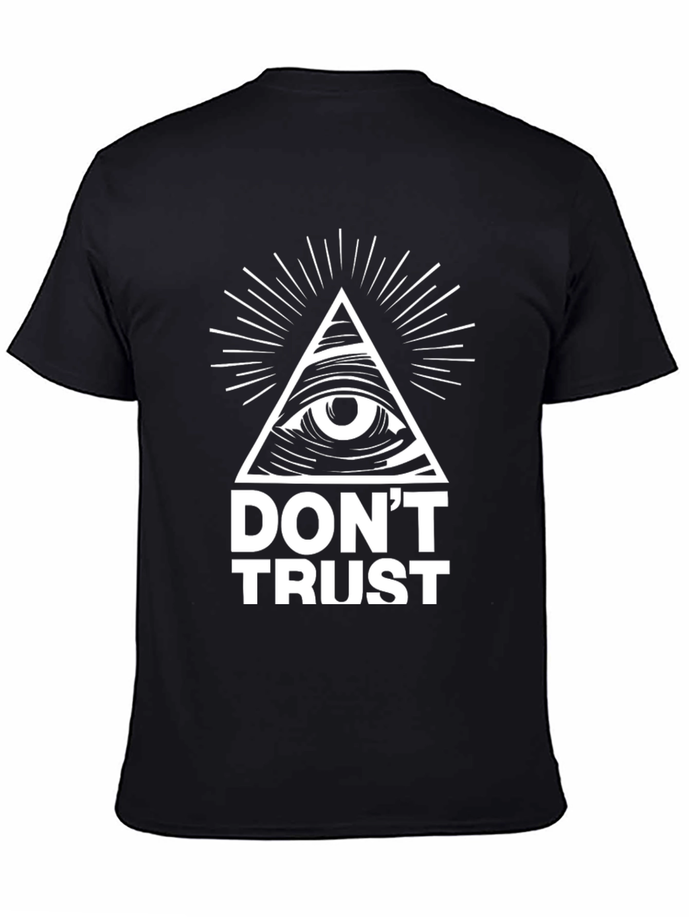 Dont Trust Graphic Tee - Black Cotton T-Shirt