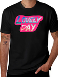 Lovely Day Graphic Tee - Soft Black Cotton T-Shirt