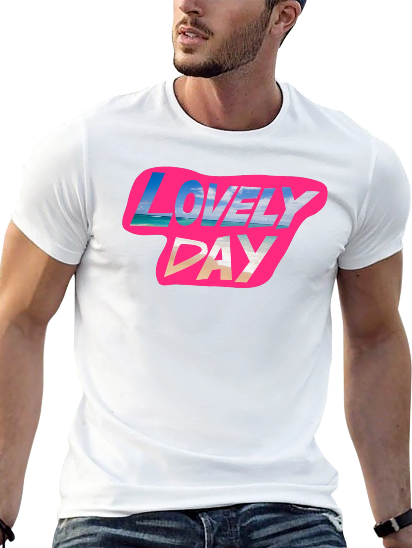 Lovely Day Graphic Tee - Soft Black Cotton T-Shirt