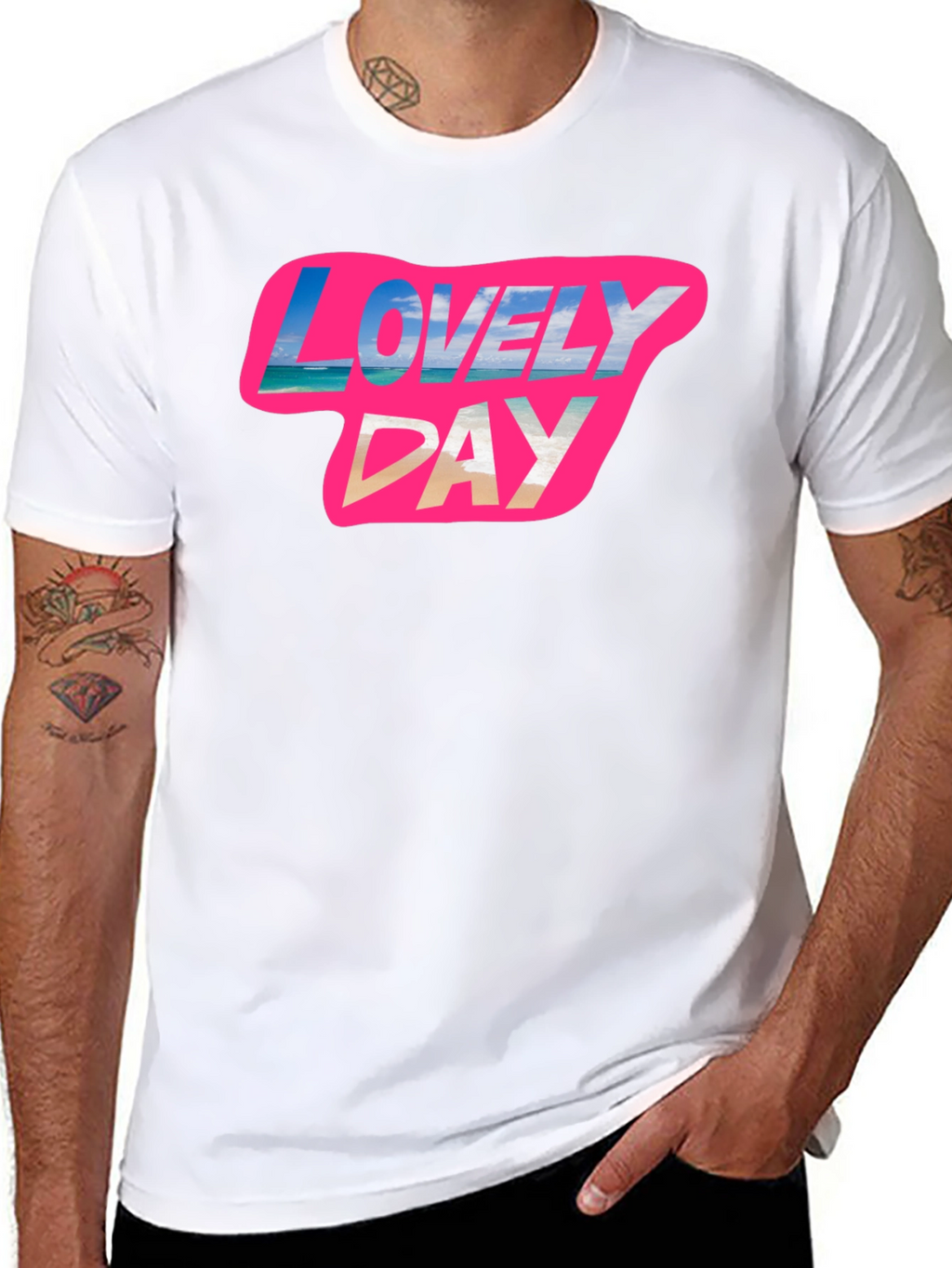 Lovely Day Graphic Tee - Soft Black Cotton T-Shirt