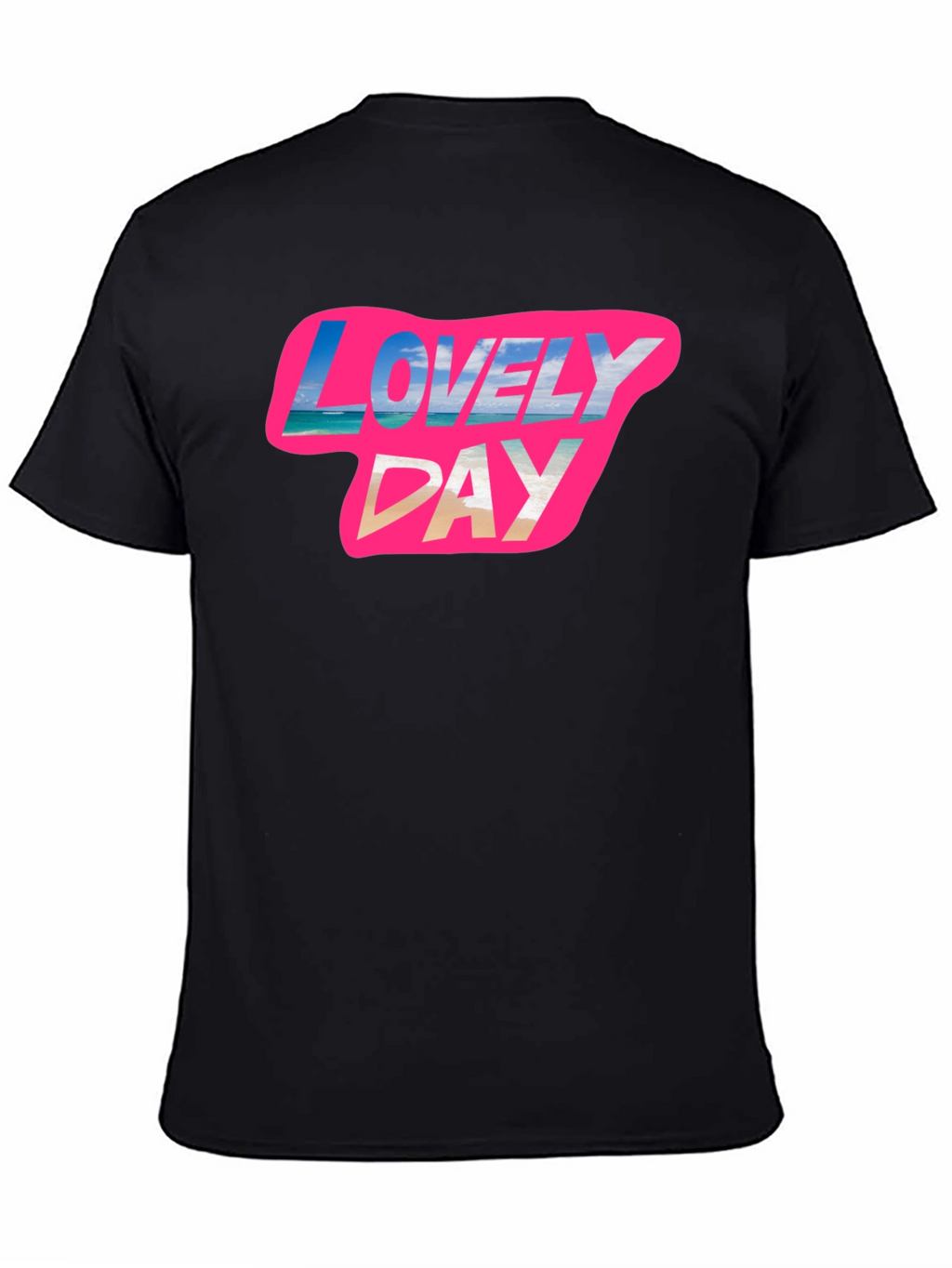 Lovely Day Graphic Tee - Soft Black Cotton T-Shirt